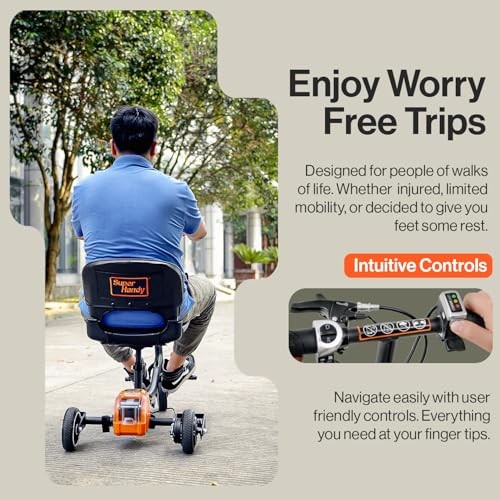 SuperHandy Passport Mobility Scooter GUT112-2BAT - Foldable, 3 Wheel, Airline