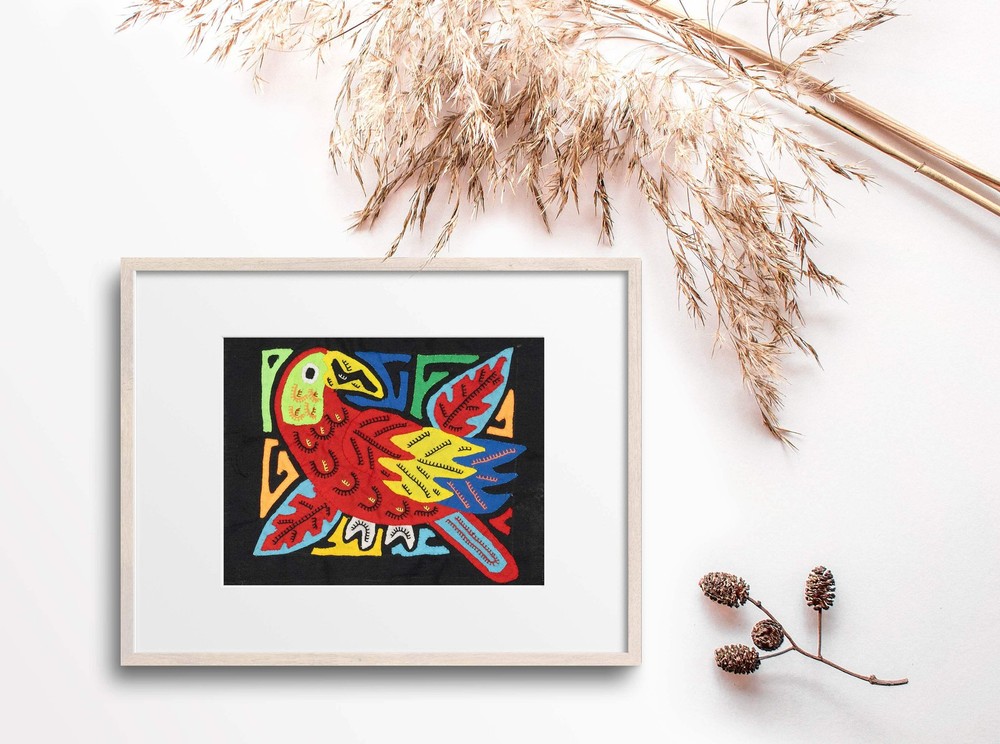 Multicolor Red And Blue Bird Molita