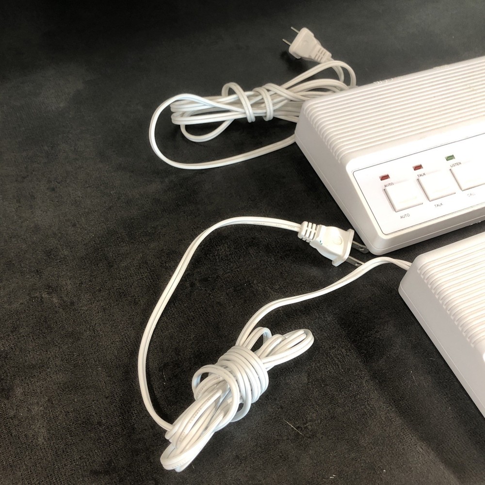 x2 - NUTONE 3 Channel FM Wireless Intercom White Tested/Working Set Replacement