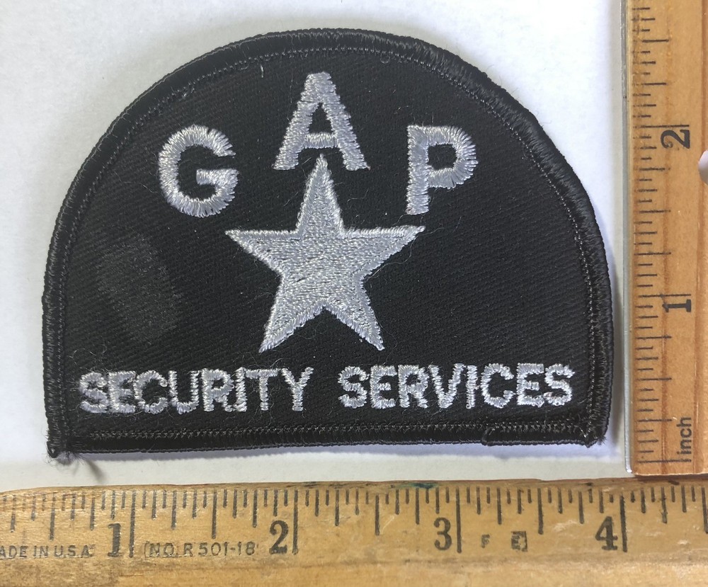 Vintage Obsolete Gap Security Guard Services Patch California