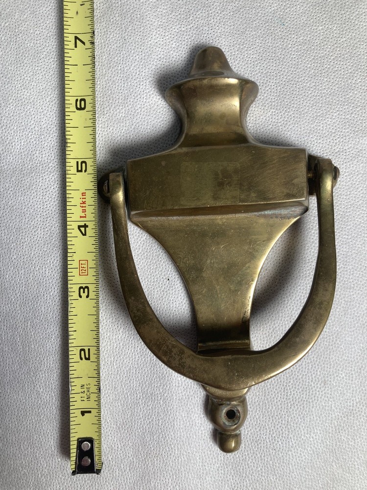 Vintage Heavy Solid Brass Door Knocker Classic Design 7” X 4”