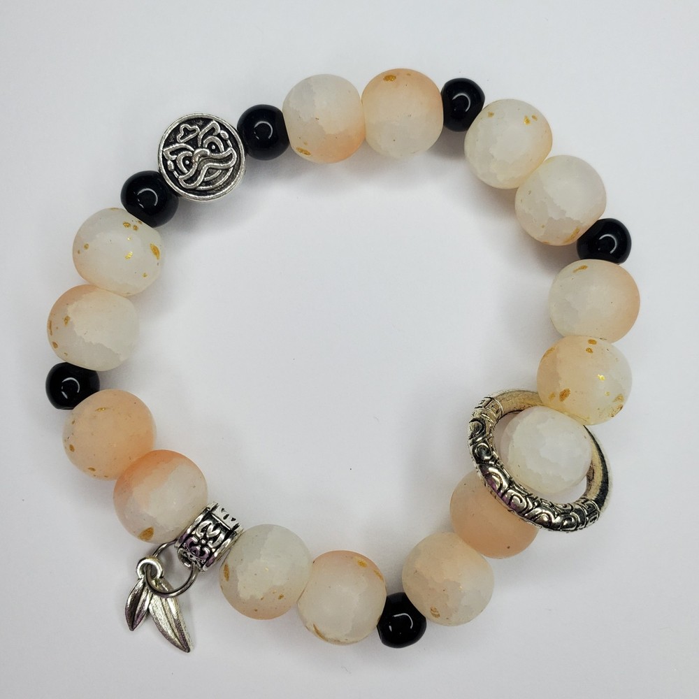 Hand crafted artisan unique gemstone bracelet