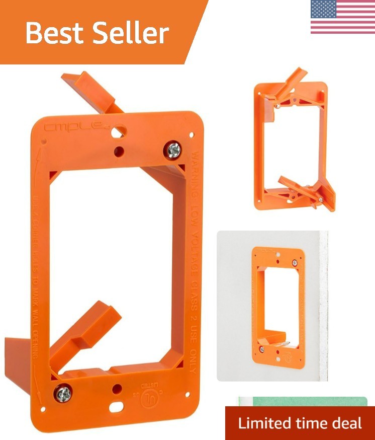 Low Voltage Mounting Bracket 1 Gang Multipurpose Drywall Mounting Wall Plate ...