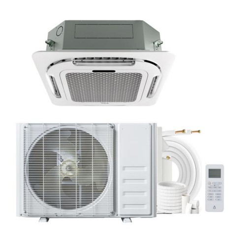9000 BTU Ceiling Cassette Mini Split Air Conditioner Cooling & Heating R454B