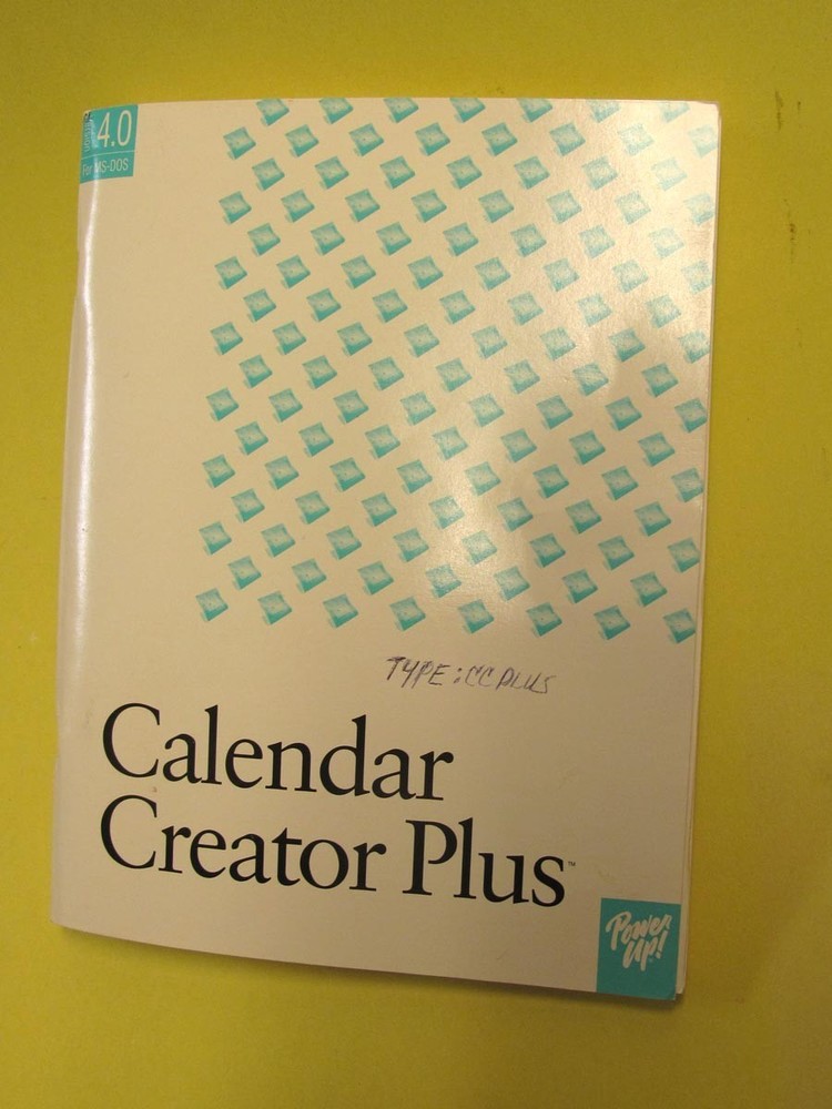 Vintage Calendar Creator Plus Version 4.0 for MS-DOS 5.25 disks & 3.5 disk