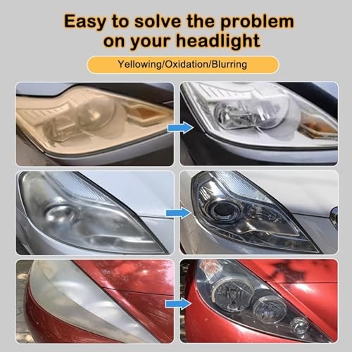 Headlight Refurbishing & Protective Agent, Car Restoration Kit...