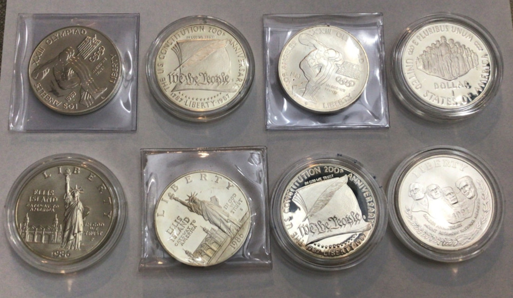 Three -3️⃣ Silver $1  US COMMEM 90% SILVER DOLLAR COINS 👉PROOF/UNCIRCULATED
