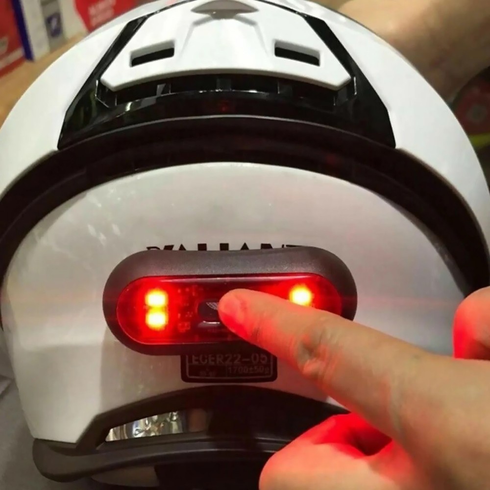 Waterproof Motorcycle Rear LED Helmet Light USB Rechargeable Light Replace Part