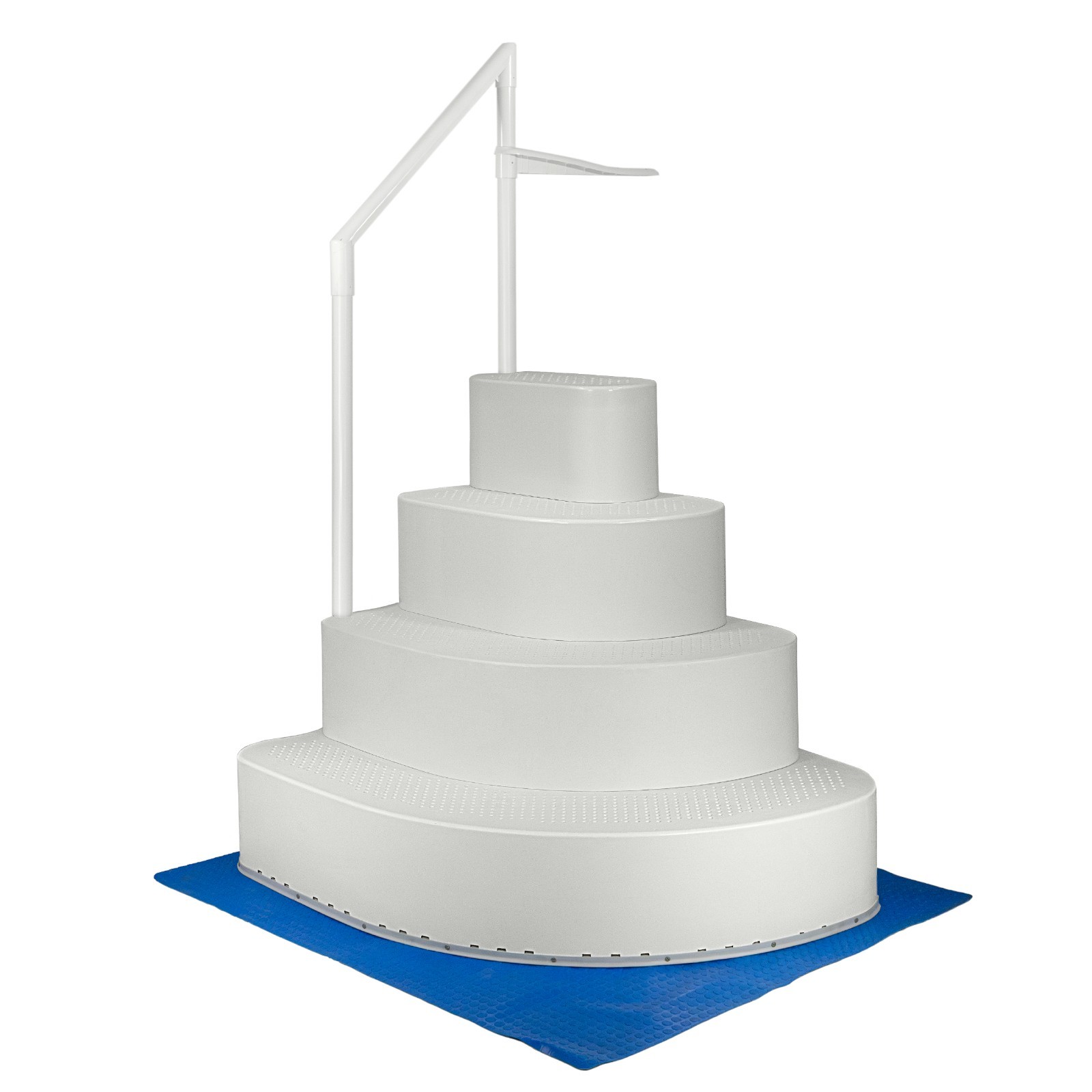 Above Ground Swimming Pool Entry System w/ Handrail & Step Pad - (Choose Color)