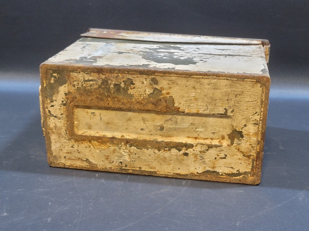 Vintage Painted Empty Metal Ammo Box