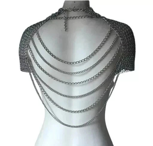 Chainmail Collar Shoulder Armor Adjustable Chainmail
