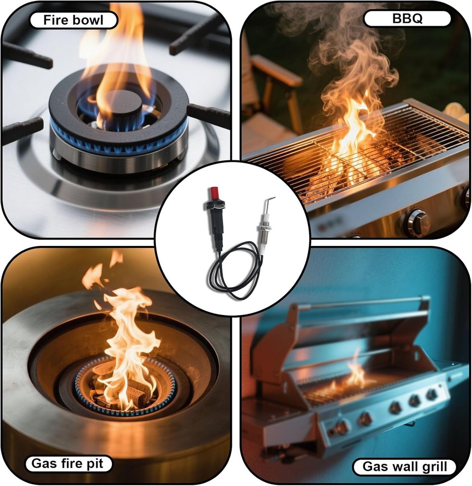 2pcs Propane Push Button Piezo Igniter, Grill Ignition Replacement with...