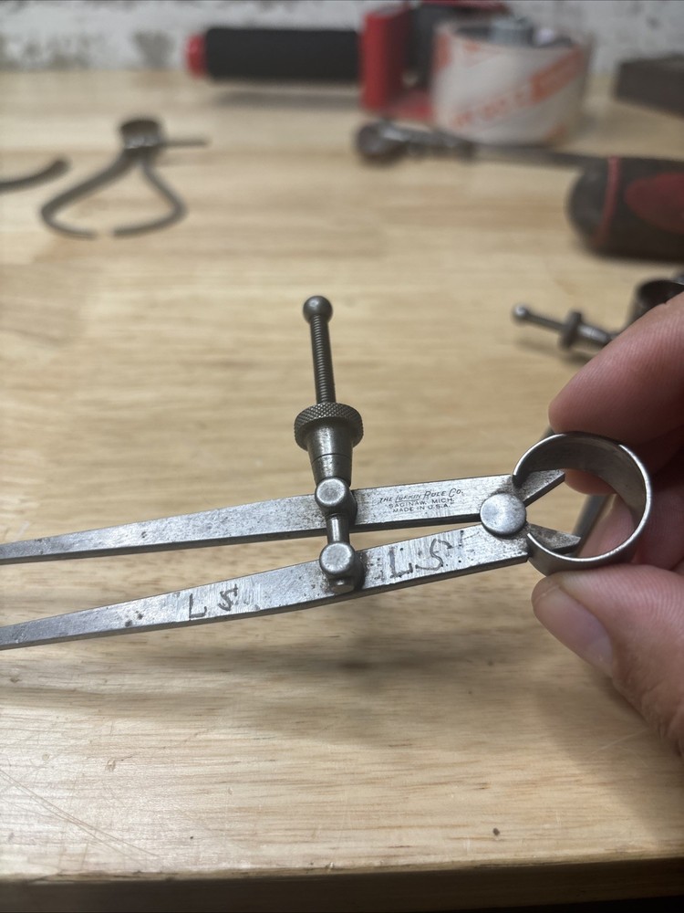 The Lufkin Rule Co., Spring Jointed, Inside Calipers, Precision Measuring Tools