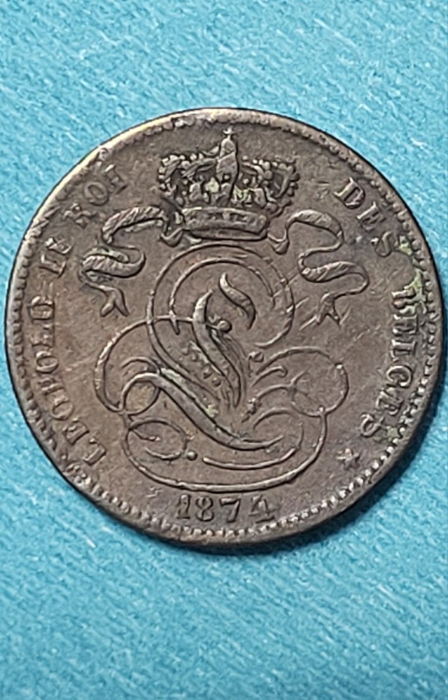1874 Belgium Centime Free Shipping