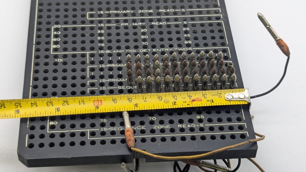 Vintage IBM 601059 MACHINE Plugboard Control Panel FOR DISPLAY