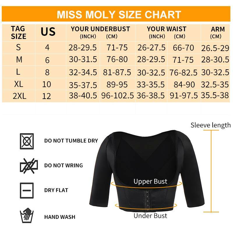 Womens Upper Arm Shaper Compression Posture Corrector Tops Fat Burner Shapewear