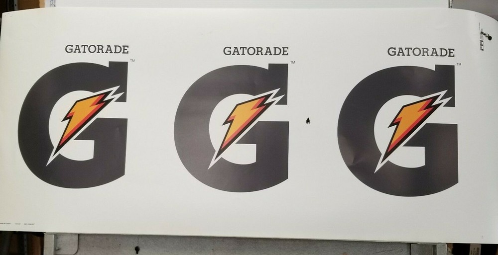 Gatorade Black G Orange Lightning Bolt Preproduction Art Work