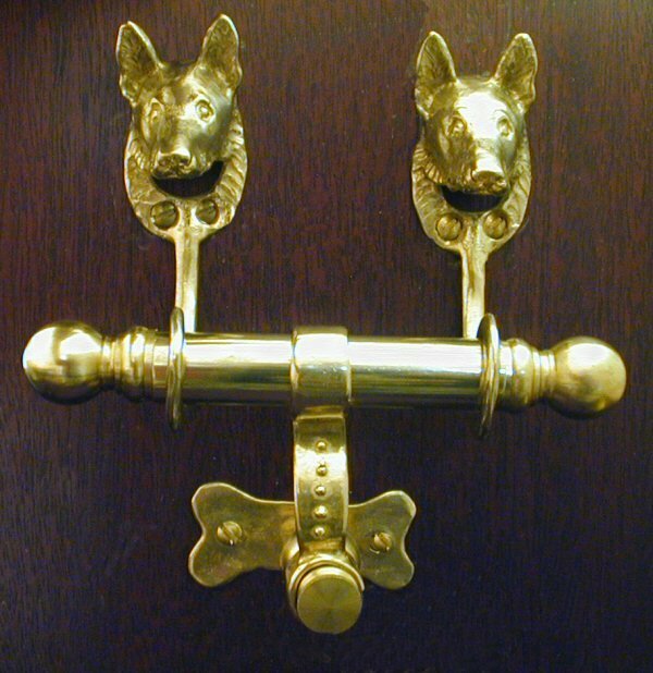 GERMAN SHEPHERD Bronze DUET Door Knocker