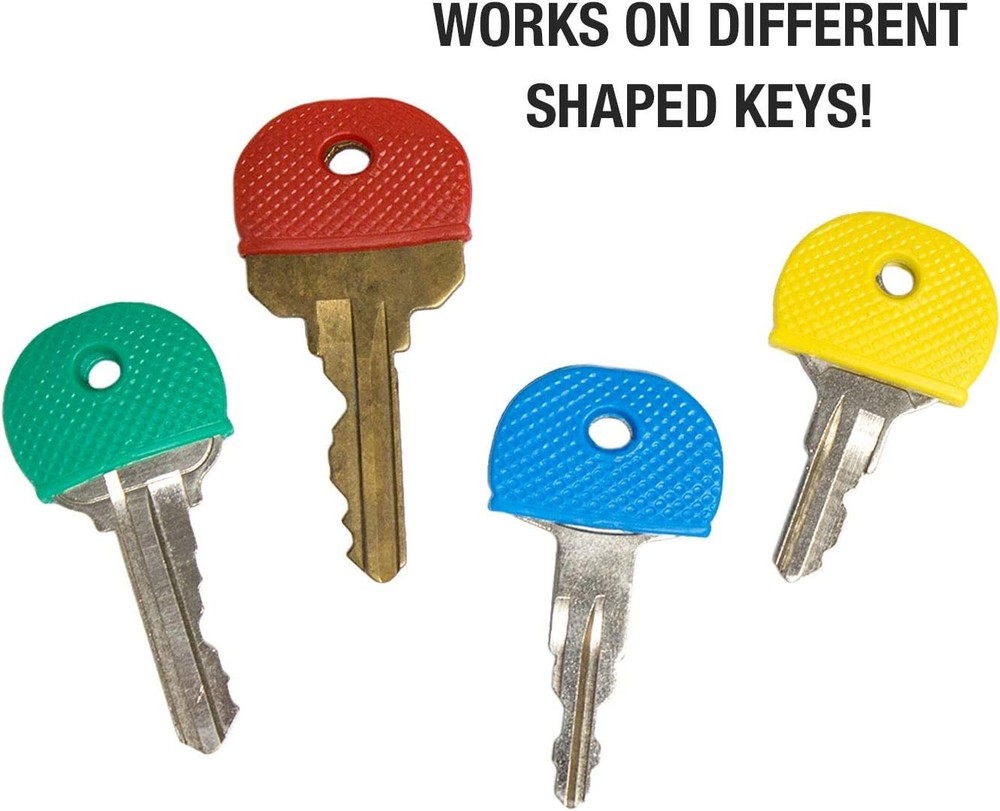 Durable and Lightweight Key Caps - 4 Assorted Colors for Easy Identification