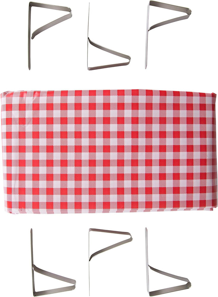 Stansport Picnic Table Cloth with Clamps Combo Pack - Rectangle - Polyurethane -