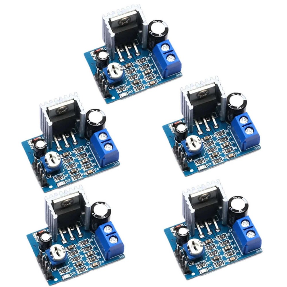 5Pcs 18W Mono Audio Amplifier Module 6-12V with Power Indicator Light Onboard