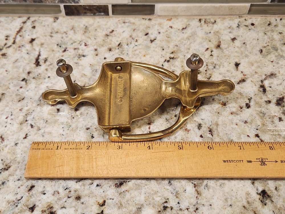 Vintage Solid Brass Door Knocker 7" Colonial Style - Taiwan