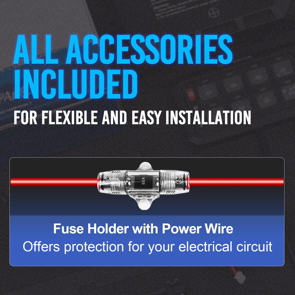 MICTUNING 12 Gang Switch Panel, LED Touch Switch Flash LED Light Power Circuit