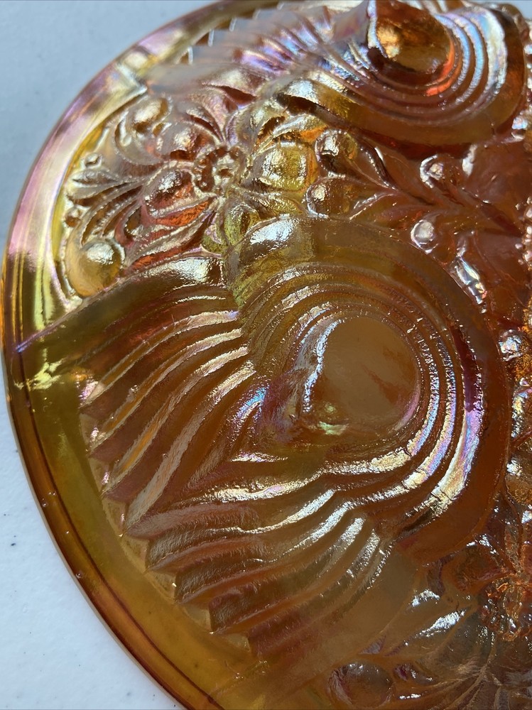 Carnival Glass Relish Dish Killarney Marigold (replacement)