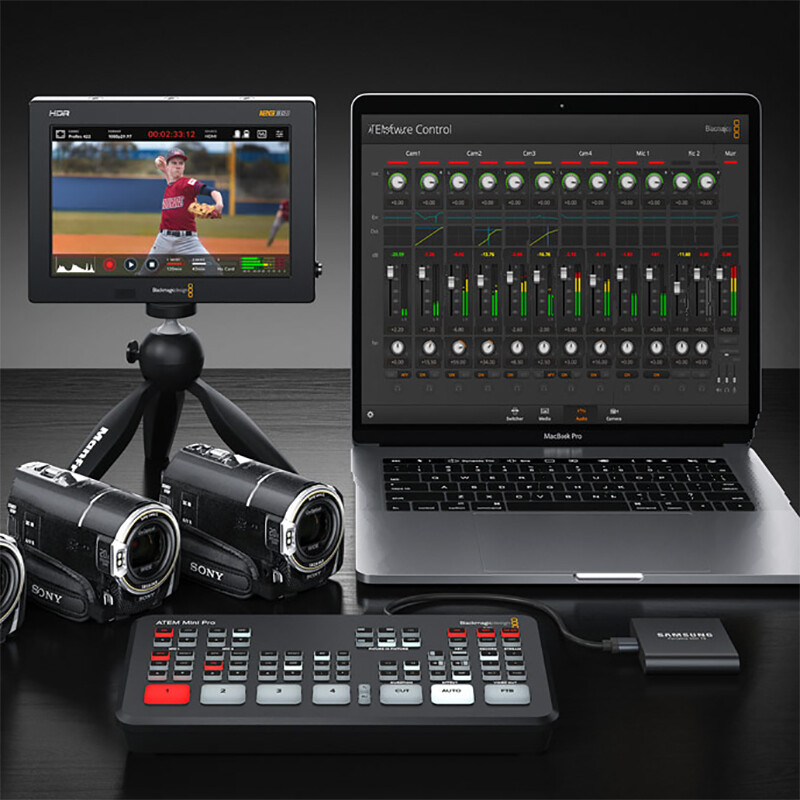 Blackmagic Design ATEM Mini Pro HDMI Live Stream Switcher Multi-view Recording