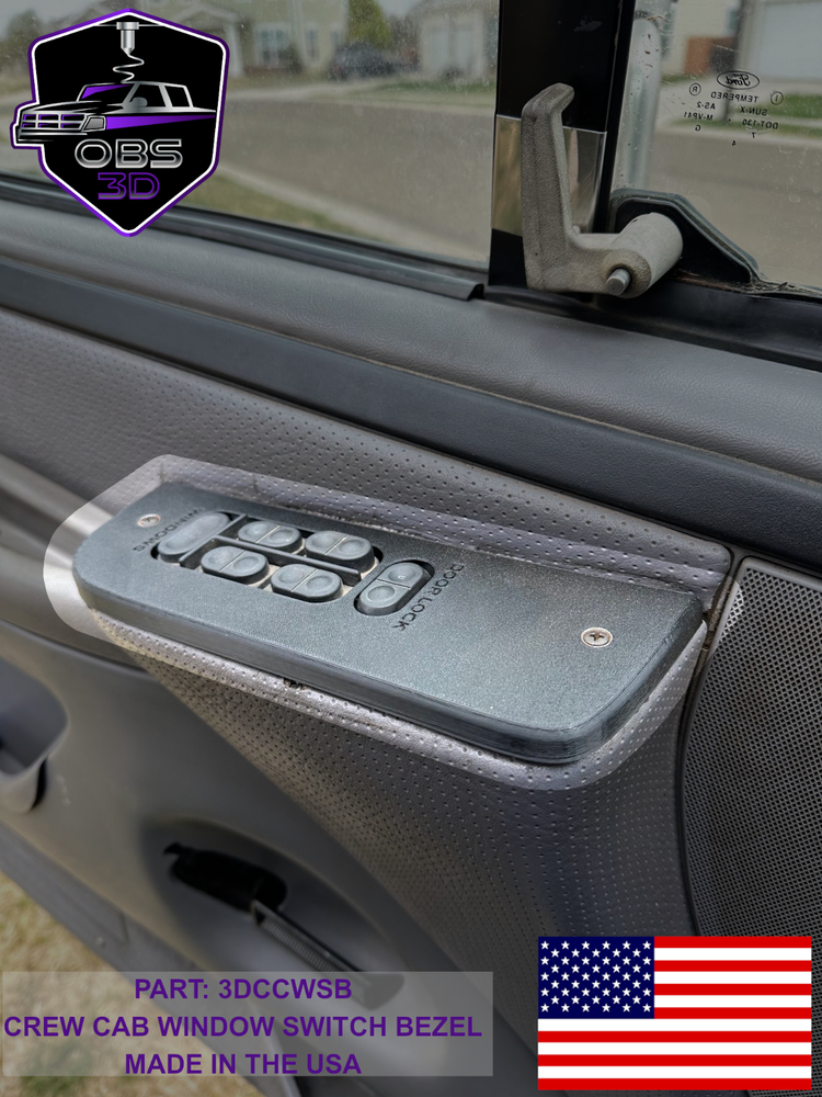 1994-1997 Ford Crew Cab Window Switch Bezel / Trim Panel. NEW! 3d Printed!