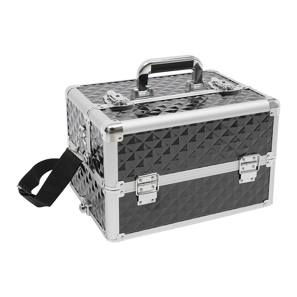 Professional Rolling Makeup Train Case, Multi-functional Cosmetic Trolley, Large