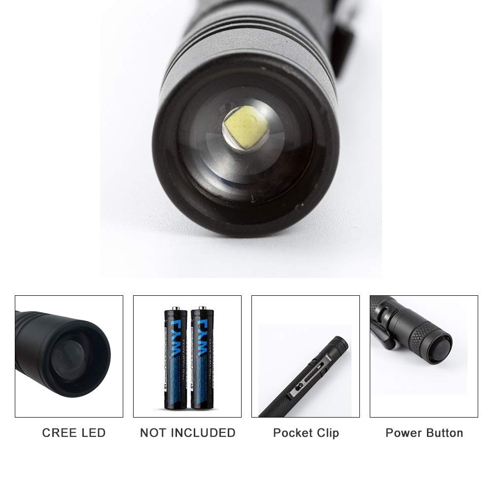 COSMOING LED 1 PCS--Zoomable Pen Flashlight, 1 Flashlight