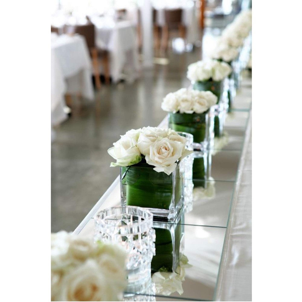 WGV Large Square Mirror Plate 8" Width, 4.5 mm Thickness, Frameless Sanded Ed...