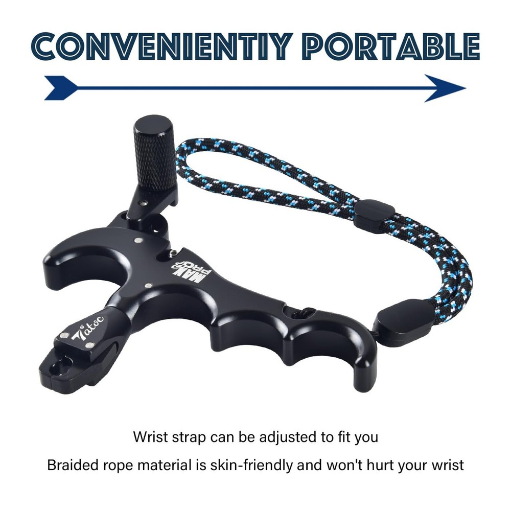 Bow Release Thumb Archery 360° Rotatable Thumb Release for Compound Bow 4 F