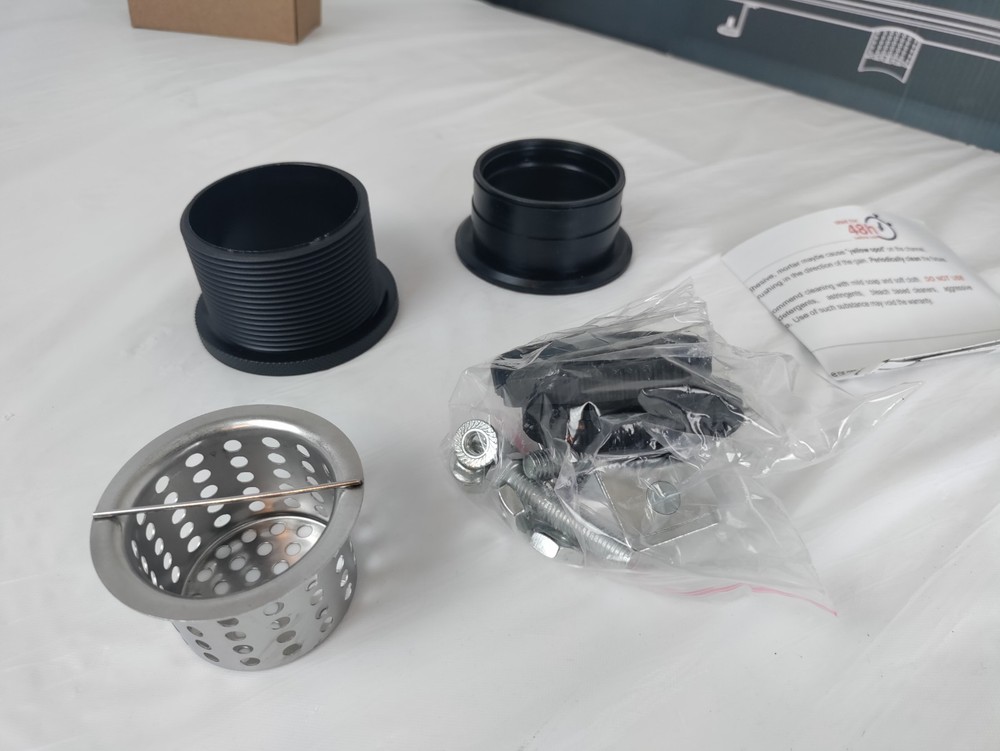 36" Brushed Gold Linear Shower Drain w/ Flat & Tile Insert