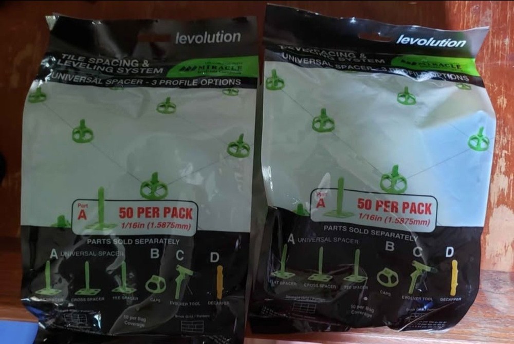 Levolution Tile Spacers Universal Spacer 1/16in Plastic Green 50 Pack