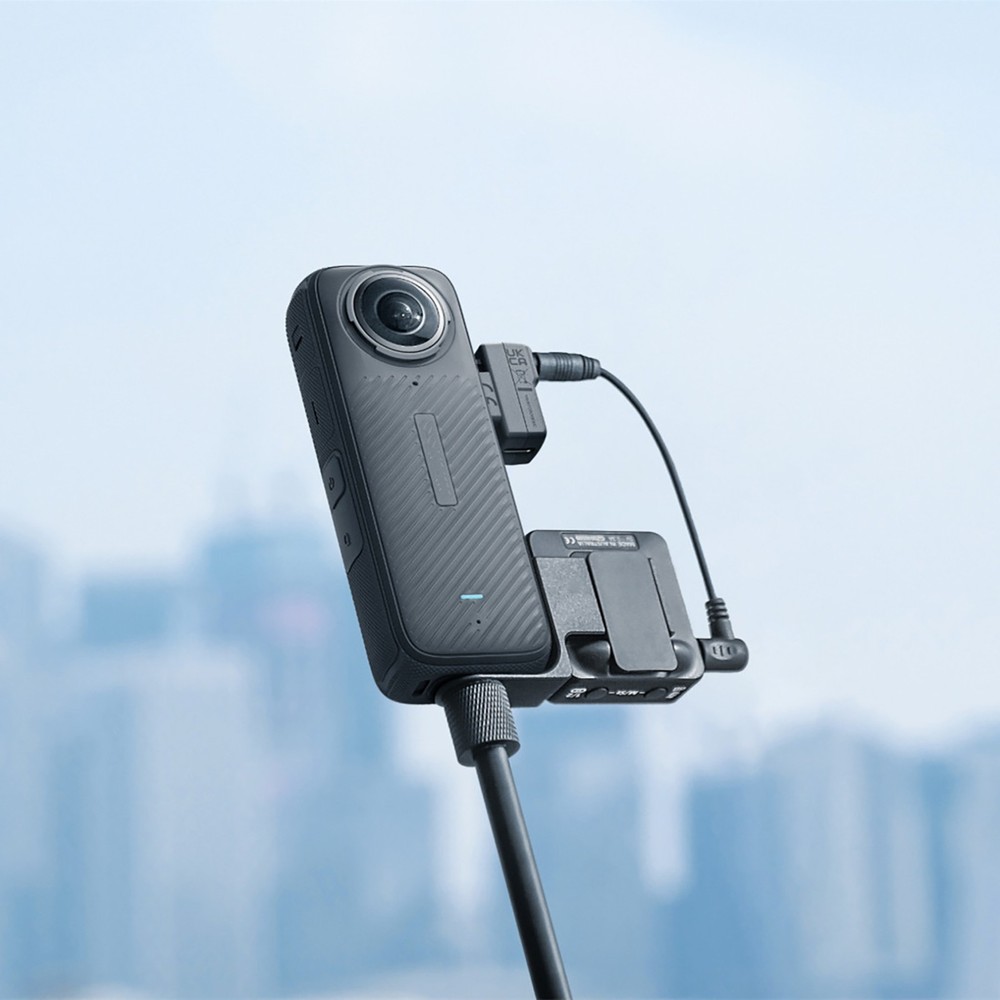 For Insta360 X4 Camera Mic Adapter Audio Microphone Adapter USB Type-c Charging