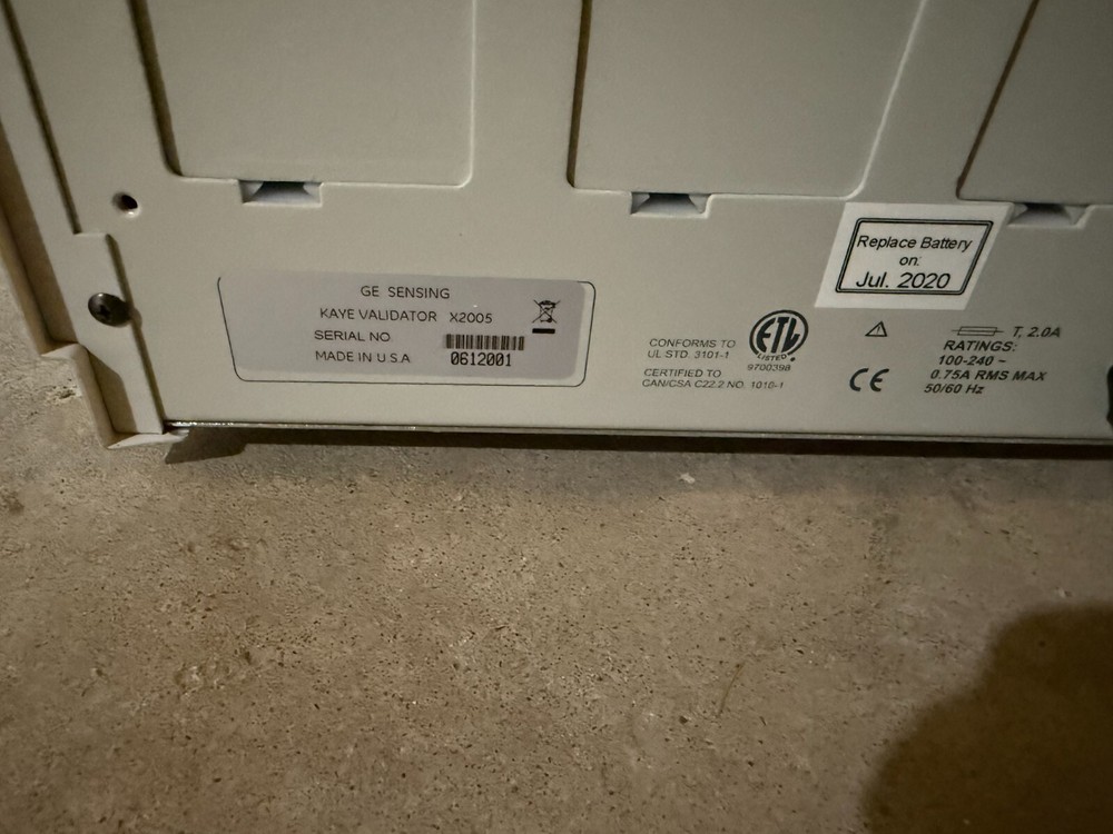 Kaye GE Sensing X2005 Thermal Validator