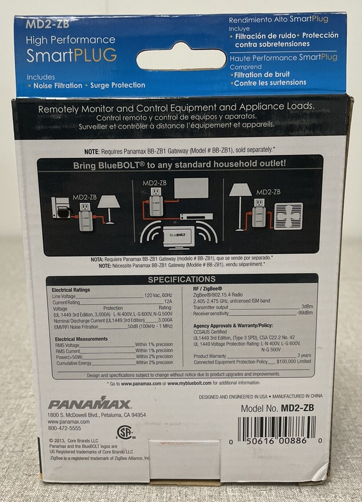 Panamax MD2-ZB Smart Plug
