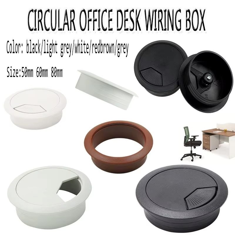 Desktop Wire Hole Cover Computer Grommet Line Box  Cable Organizer