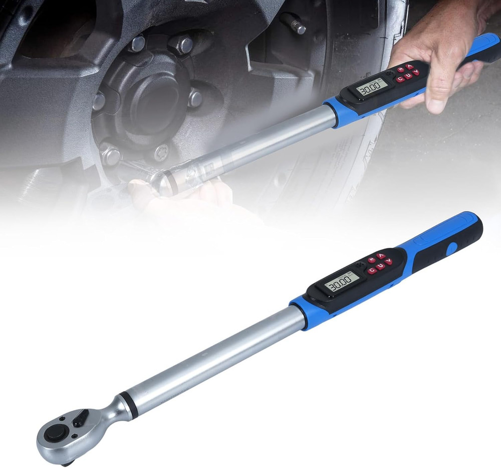 Digital Torque Wrench, Precision Tool with Data Logging, LED Warning Light, Buzz