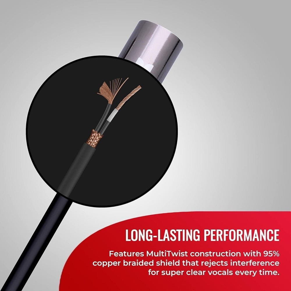 Monster Prolink Classic XLR Microphone Cable - Featuring MultiTwist...
