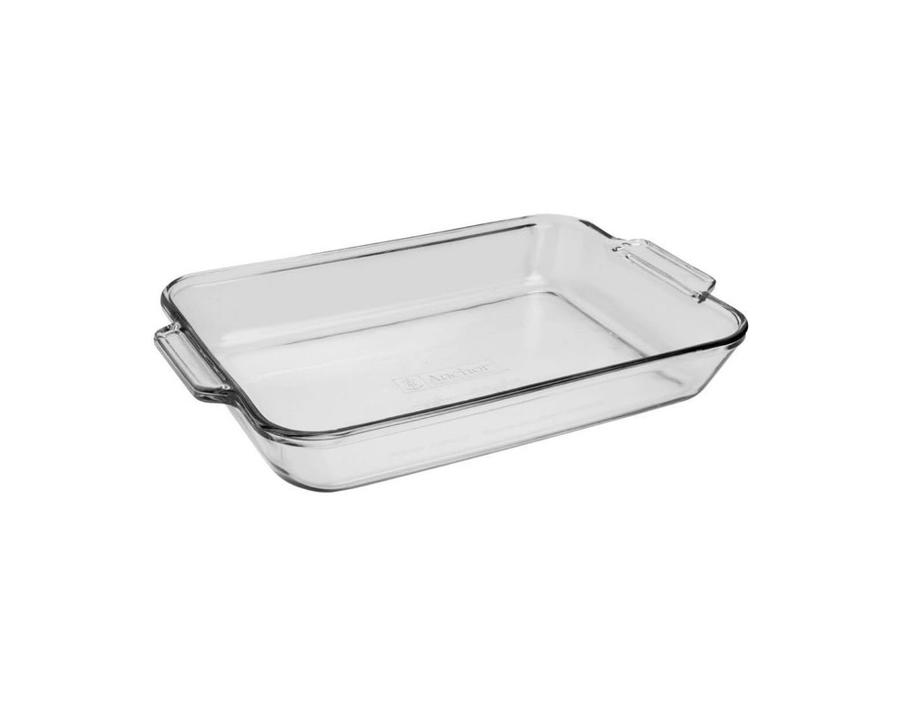 4.8 Quart Rectangular Glass Baking Dish (1 piece, tempered tough, dishwasher ...