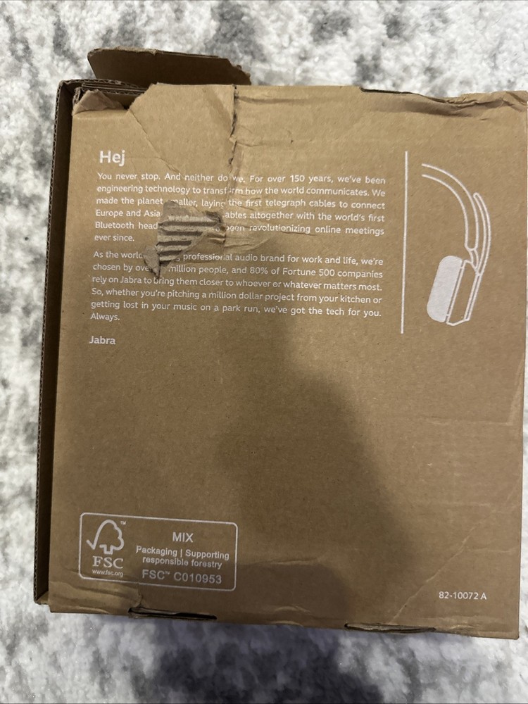 Jabra Evolve2 65 Wireless Headset USB Stereo UC, Bluetooth Dongle, Compatible