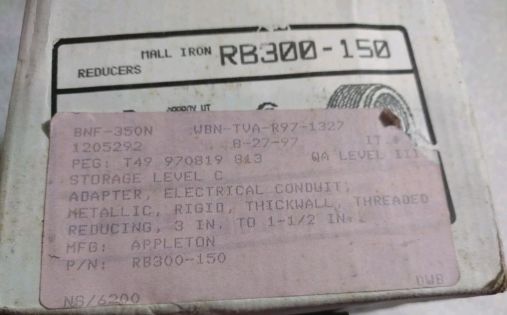 Appleton CLI GRP BCD CLI RB300-150 | RB300150 REDUCER, MADE IN THE USA