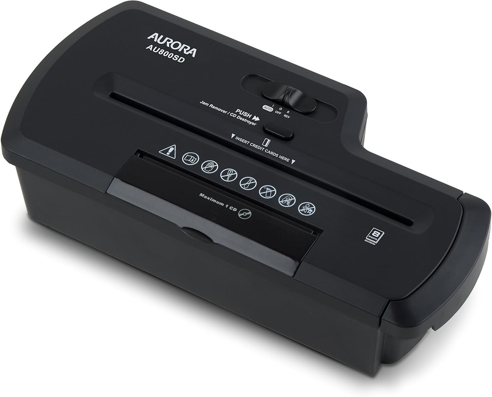 Automatic 8-Sheet Strip Cut Shredder with Jam Remover - Secure Document Solution