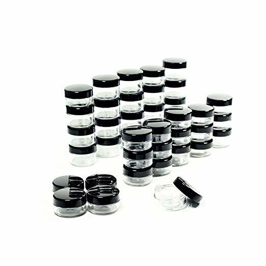 50 Pack 5ml Empty Cosmetic Sample Jars Makeup Lip Balm Cream Travel Containers