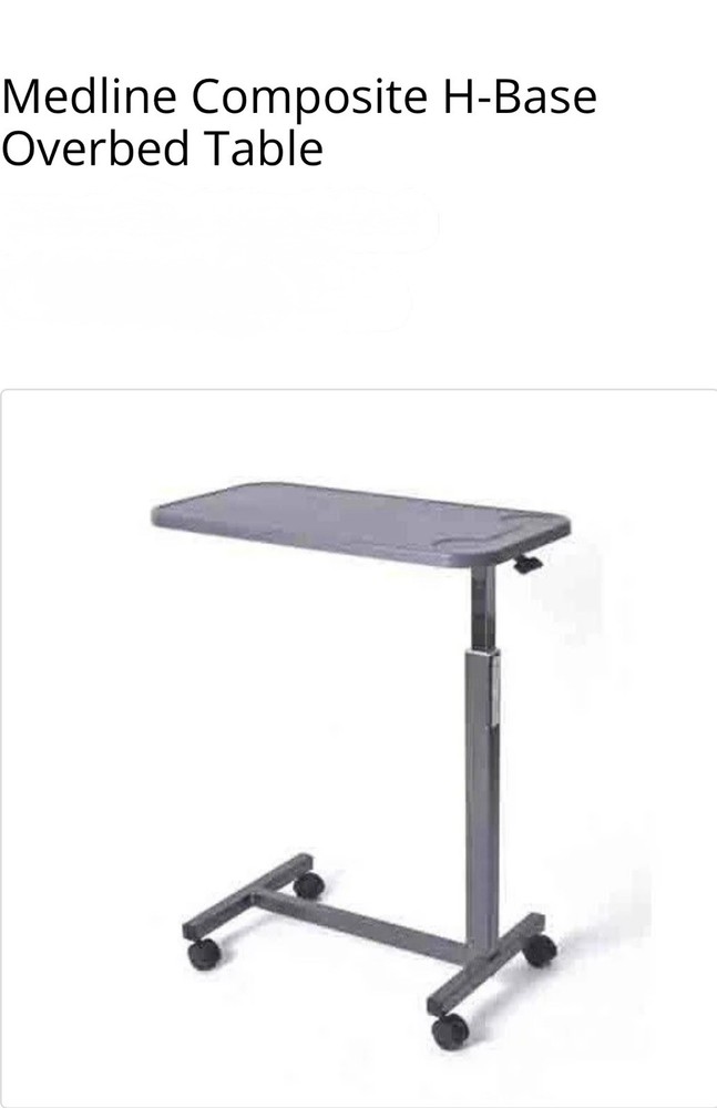 Medline Composite H-Base Overbed Table MDS107015