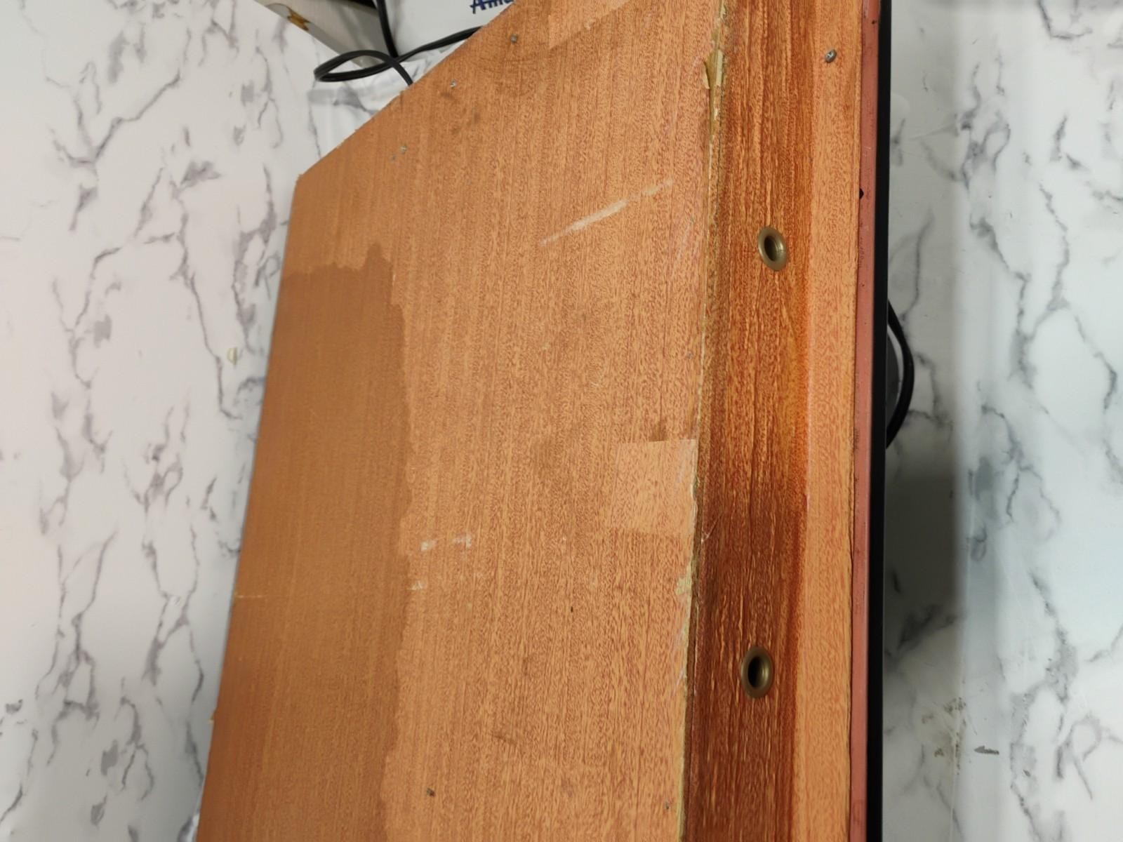 Mcm Niagara Waterfall River Stream Picture Wood Frame Vtg Won't Light Up