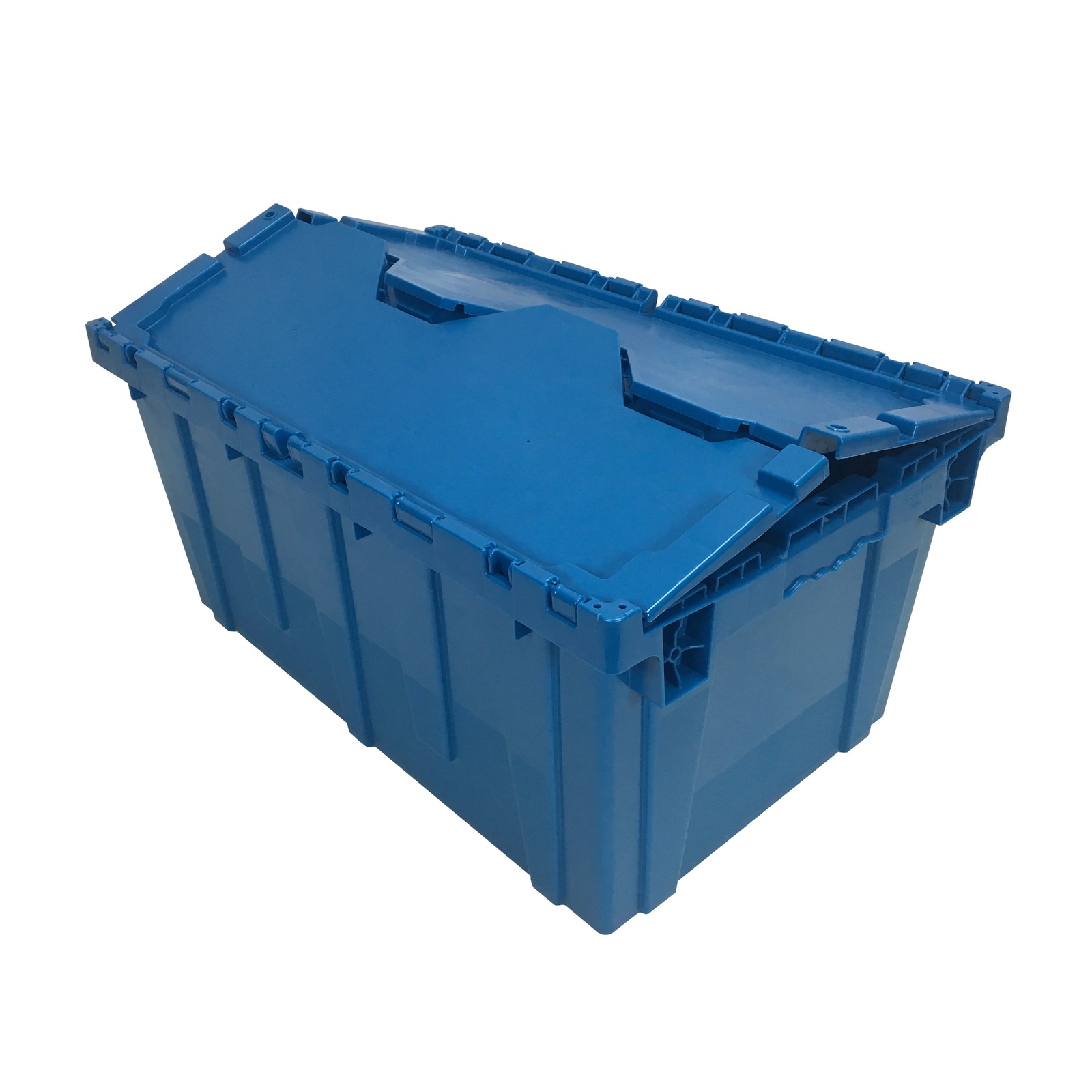 UBMOVE Storage Plastic Tote Crate Attached Lid Flip Top, 27"x16.9"x12.5" Color C